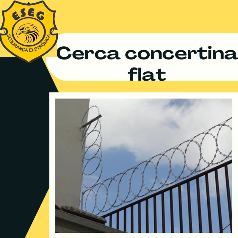 Cerca concertina flat para muros estreitos e portões